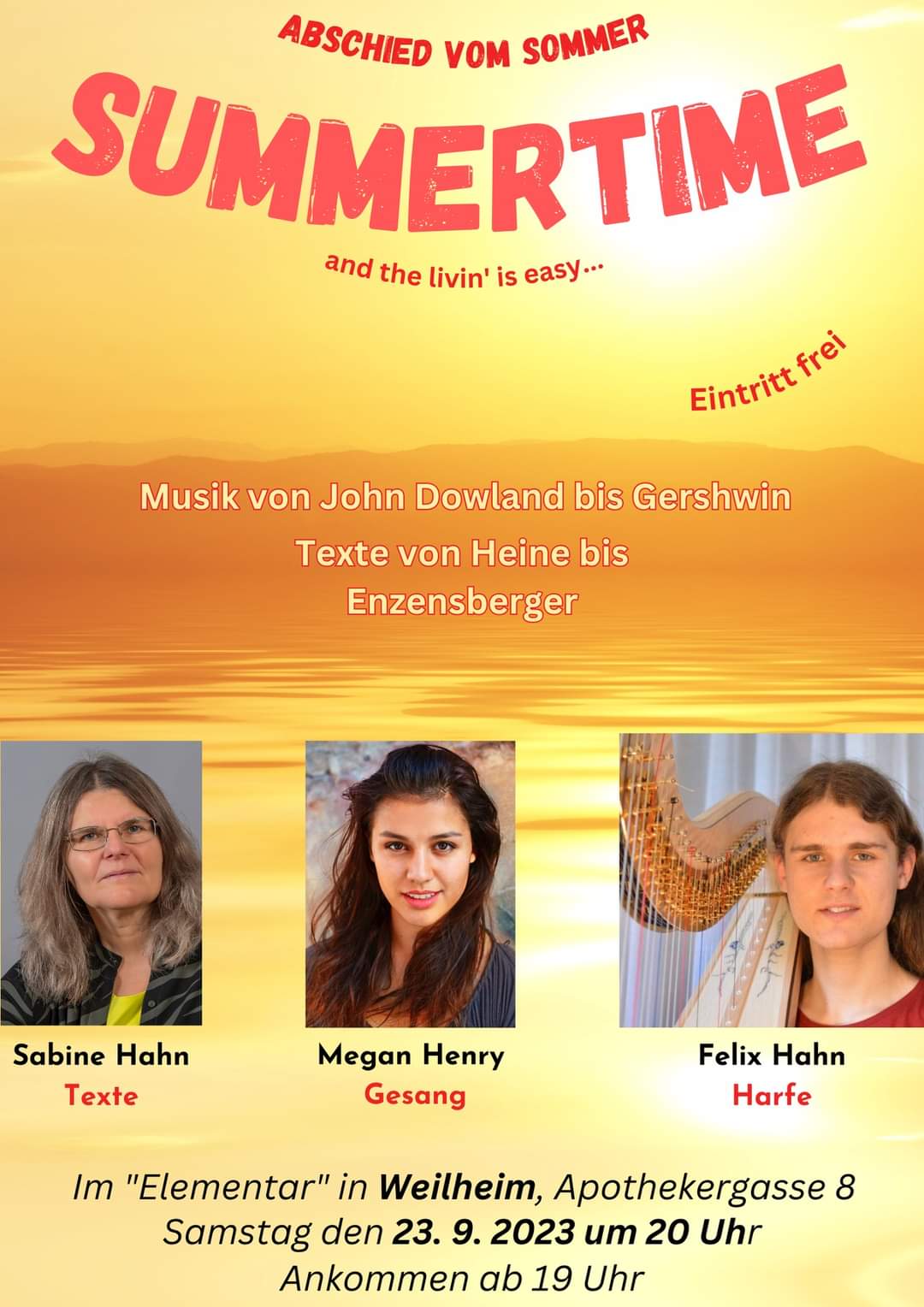 Summertime - Harfe, Gesang und Poesie