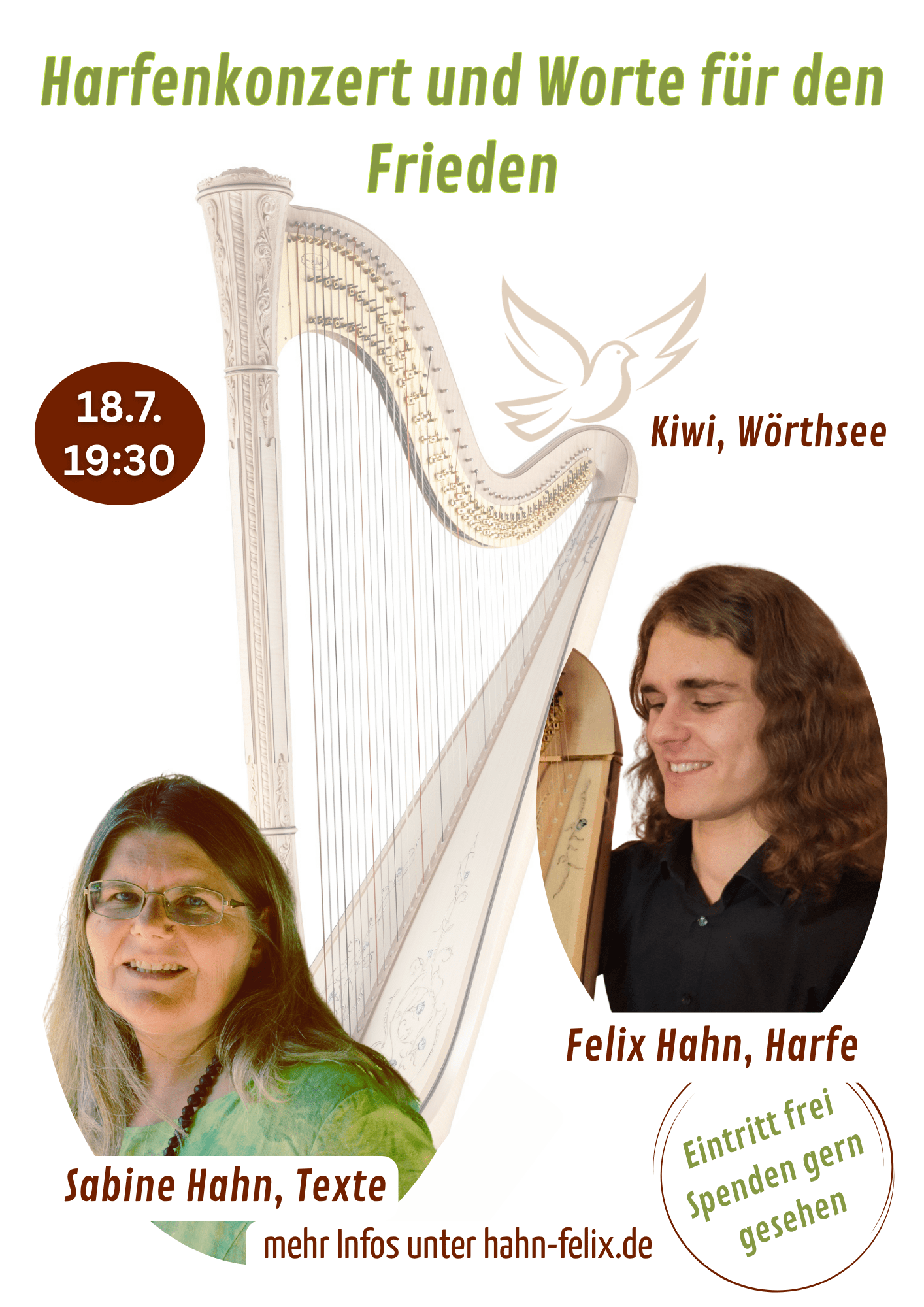 Harfenkonzert und Worte für den Frieden