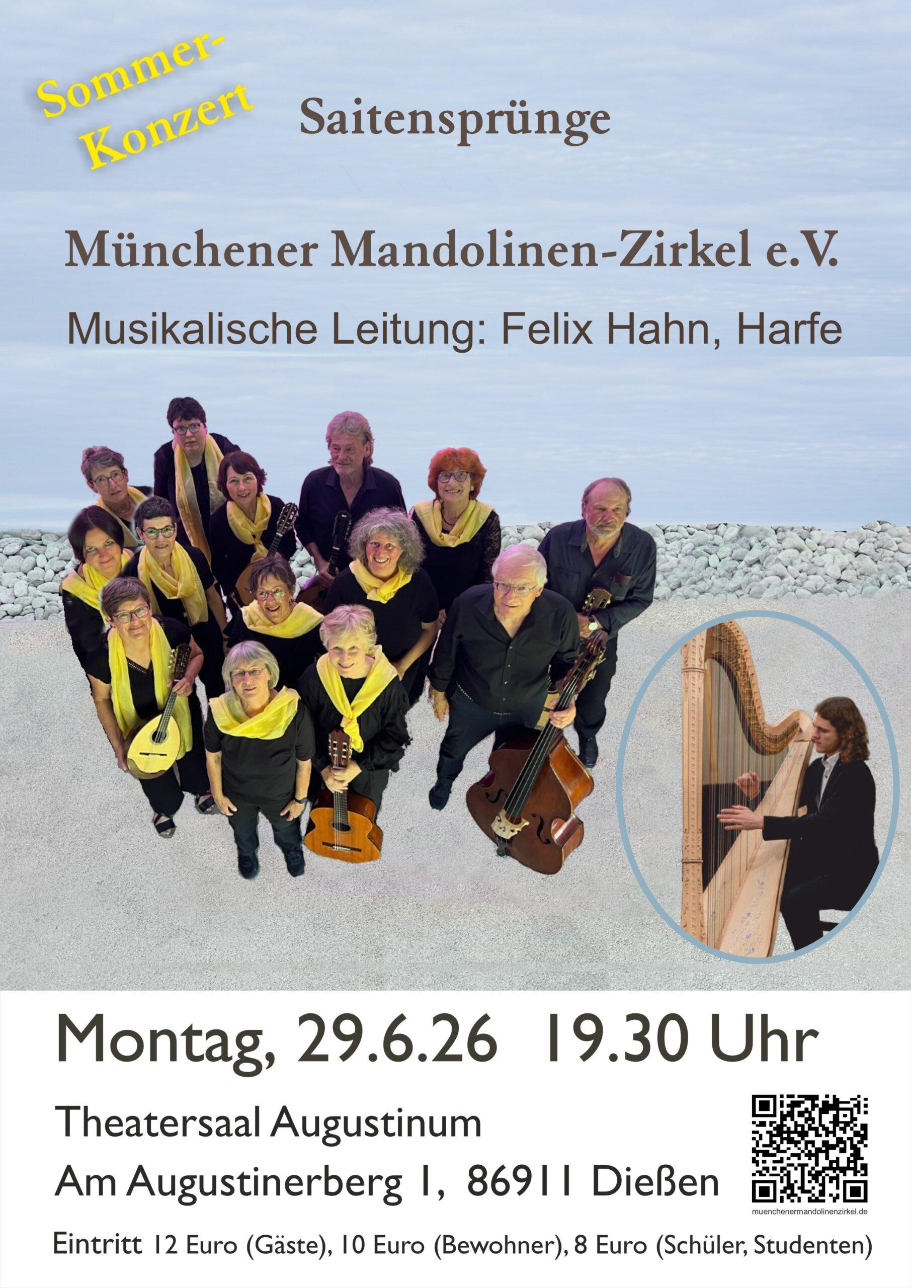 Harfenkonzert mit dem Münchner Mandolinenzirkel